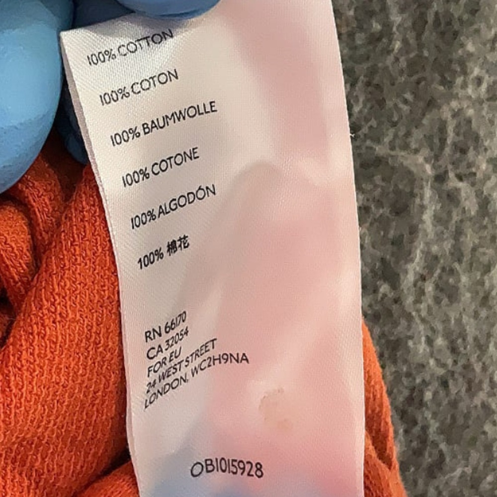 Free People Beach tie front long sleeve cotton shirt, orange-red, large - Picture 4 of 4